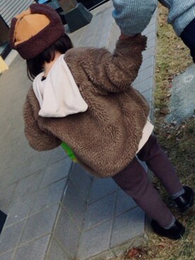 「petit main（プティマイン）のアイテム（ジャケット/アウター）」を使った、M.H.Aさん（レディース・158cm）の冬コーディネート