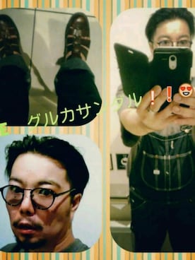 「NANO universe（ナノユニバース）のアイテム（サンダル）」を使った、トミ～～さん（メンズ・166cm）の春コーディネート