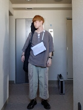 「A vontage（アボンタージュ）のアイテム」を使った、キヨ【相互フォロー】さん（メンズ・170cm）の夏コーディネート