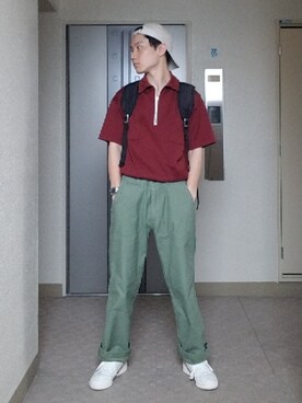 「MASTER&Co（マスターアンドコー）のアイテム（パンツ）」を使った、キヨ【相互フォロー】さん（メンズ・170cm）の秋コーディネート