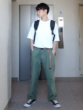 「MASTER&Co（マスターアンドコー）のアイテム（パンツ）」を使った、キヨ【相互フォロー】さん（メンズ・170cm）の秋コーディネート