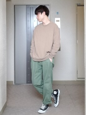 「MASTER&Co（マスターアンドコー）のアイテム（パンツ）」を使った、キヨ【相互フォロー】さん（メンズ・170cm）の秋コーディネート