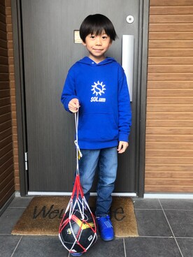 「blue」｜AOさん（キッズ・125cm）の冬コーディネート
