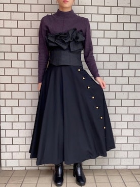 「INGEBORG（インゲボルグ）のアイテム」を使った、mifyさん（レディース・150cm）の冬コーディネート