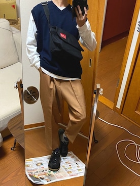 「URBAN RESEARCH（アーバンリサーチ）のアイテム（スニーカー）」を使った、フラペチーノさん（メンズ・163cm）の春コーディネート