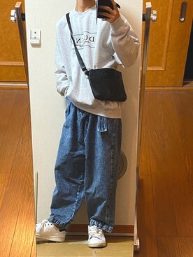 「Steven Alan（スティーブンアラン）のアイテム（スウェット）」を使った、フラペチーノさん（メンズ・163cm）の秋コーディネート