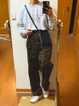「Steven Alan（スティーブンアラン）のアイテム（スウェット）」を使った、フラペチーノさん（メンズ・163cm）の冬コーディネート