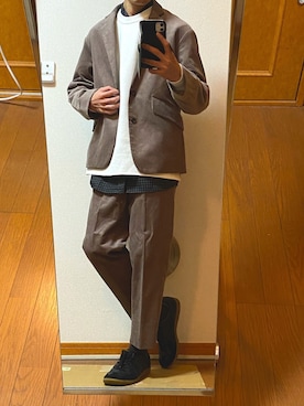 「WYM LIDNM（ウィム バイ リドム）のMILANO RIB HEAVY WEIGHT PO KNIT（ニット/セーター）」を使った、フラペチーノさん（メンズ・163cm）の冬コーディネート