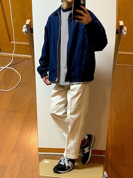「RAGEBLUE（レイジブルー）のアイテム（デニムジャケット）」を使った、フラペチーノさん（メンズ・163cm）の冬コーディネート