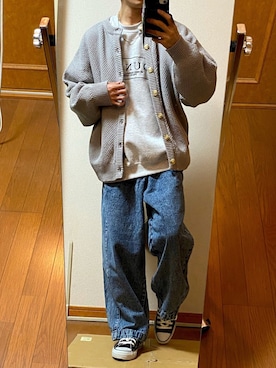 「Steven Alan（スティーブンアラン）のアイテム（スウェット）」を使った、フラペチーノさん（メンズ・163cm）の春コーディネート