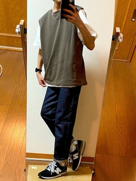 「CASPER JOHN AIVER（キャスパージョンアイバー）のアイテム（アクセサリー）」を使った、フラペチーノさん（メンズ・163cm）の春コーディネート