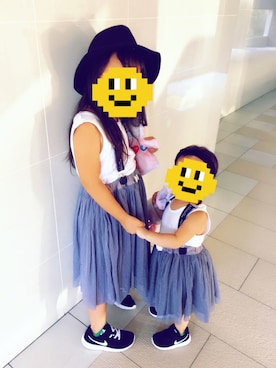 「アイテム（サスペンダー）」を使った、ど ど みさん（キッズ・120cm）の夏コーディネート