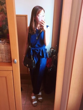 「chanel」｜「アイテム（オールインワン・サロペット）」を使った、치에♡さん（レディース・159cm）の夏コーディネート