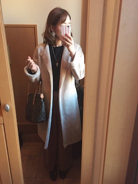 「URBAN RESEARCH（アーバンリサーチ）のアイテム（ムートンコート）」を使った、치에♡さん（レディース・159cm）の冬コーディネート