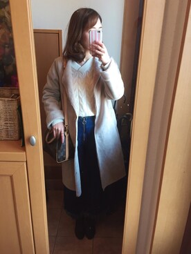 「URBAN RESEARCH（アーバンリサーチ）のアイテム（ムートンコート）」を使った、치에♡さん（レディース・159cm）の冬コーディネート