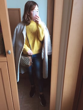 「URBAN RESEARCH（アーバンリサーチ）のアイテム（ムートンコート）」を使った、치에♡さん（レディース・159cm）の春コーディネート