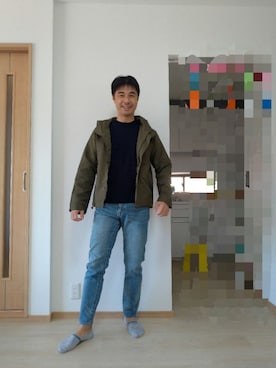 「zozoデニム」｜「アイテム（マウンテンパーカー）」を使った、ハルさん（メンズ・175cm）の秋コーディネート