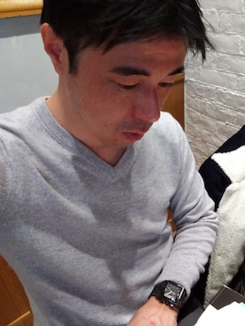 「時計」｜「アイテム（ブルゾン）」を使った、ハルさん（メンズ・175cm）の冬コーディネート