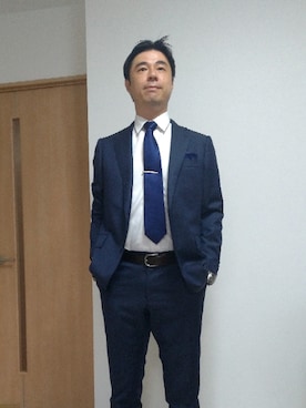 「ZOZO（ゾゾ）のアイテム（セットアップ）」を使った、ハルさん（メンズ・175cm）の冬コーディネート
