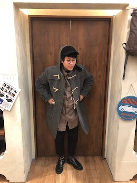 「アイテム（ダッフルコート）」を使った、こっとん。さん（メンズ・173cm）の冬コーディネート