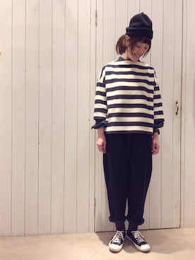 「インディゴデニム」｜YARRA吉祥寺店さん（レディース・159cm）の冬コーディネート