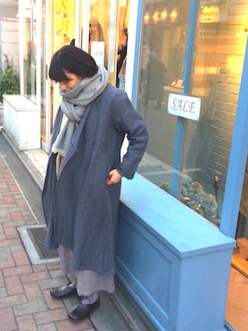 「カシュクール」｜「アイテム（サロペット/オーバーオール）」を使った、YARRA吉祥寺店さん（レディース・158cm）の冬コーディネート