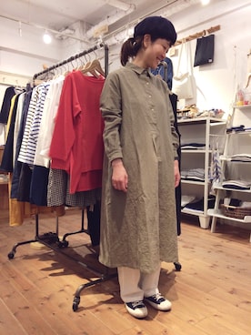 「襟付きワンピース」｜YARRA吉祥寺店さん（レディース・159cm）の冬コーディネート