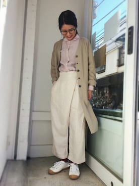 「YARRA（ヤラ）のアイテム（その他アウター）」を使った、YARRA吉祥寺店さん（レディース・158cm）の冬コーディネート