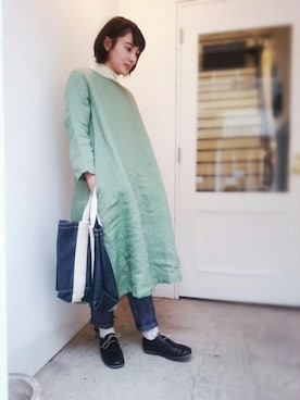 「ロールアップ」｜「アイテム（ブーティ）」を使った、YARRA吉祥寺店さん（レディース・158cm）の冬コーディネート