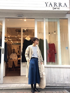 「YARRA（ヤラ）のアイテム」を使った、YARRA吉祥寺店さん（レディース・158cm）の春コーディネート