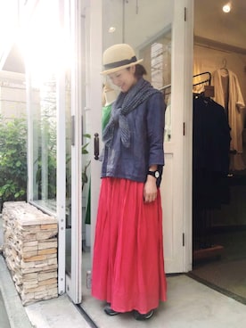 「YARRA（ヤラ）のアイテム」を使った、YARRA吉祥寺店さん（レディース・159cm）の夏コーディネート