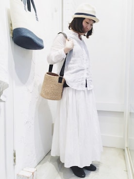 「YARRA（ヤラ）のアイテム」を使った、YARRA吉祥寺店さん（レディース・153cm）の夏コーディネート