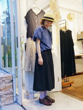 「YARRA（ヤラ）のアイテム」を使った、YARRA吉祥寺店さん（レディース・159cm）の夏コーディネート