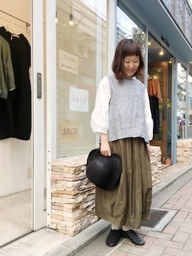 「YARRA（ヤラ）のアイテム」を使った、YARRA吉祥寺店さん（レディース・153cm）の夏コーディネート