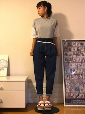 「＃デニム」｜「アイテム（その他）」を使った、ökaさん（レディース・160cm）の秋コーディネート