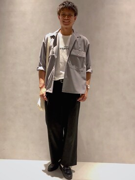 「RAGEBLUE（レイジブルー）のアイテム（ローファー）」を使った、かつざわさん（メンズ・179cm）の春コーディネート