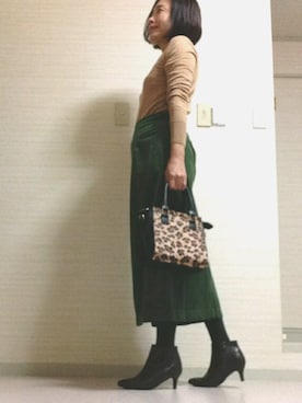 「NANO universe（ナノユニバース）のアイテム（ピーコート）」を使った、tomoさん（レディース・155cm）の秋コーディネート