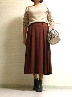 「RUIRUE BOUTIQUE（ルイルエブティック）のアイテム（トレンチコート）」を使った、tomoさん（レディース・155cm）の冬コーディネート