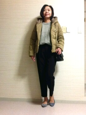 「STYLE DELI（スタイルデリ）のアイテム（パンツ）」を使った、tomoさん（レディース・155cm）の冬コーディネート