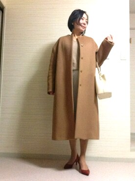 「BACCA（バッカ）のアイテム（その他アウター）」を使った、tomoさん（レディース・155cm）の冬コーディネート