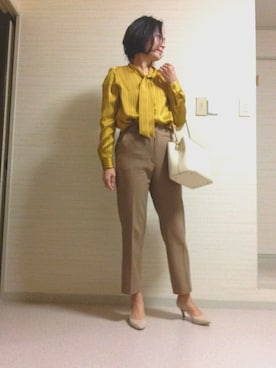 「inter-chaussures（インターショシュール）のアイテム」を使った、tomoさん（レディース・155cm）の冬コーディネート