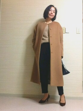 「STYLE DELI（スタイルデリ）のアイテム（パンツ）」を使った、tomoさん（レディース・155cm）の冬コーディネート