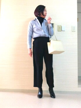 「STYLE DELI（スタイルデリ）のアイテム（パンツ）」を使った、tomoさん（レディース・155cm）の冬コーディネート