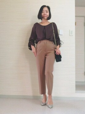 「M.deux（エムドゥ）のアイテム（トップス）」を使った、tomoさん（レディース・155cm）の冬コーディネート