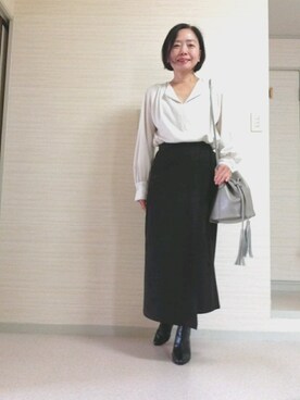 「STYLE DELI（スタイルデリ）のアイテム（スカート）」を使った、tomoさん（レディース・155cm）の春コーディネート