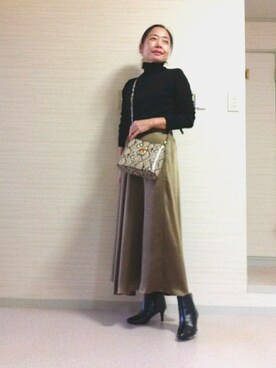 「STYLE DELI（スタイルデリ）のアイテム（スカート）」を使った、tomoさん（レディース・155cm）の春コーディネート