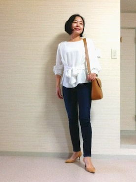 「BELLMER（ベルメール）のアイテム」を使った、tomoさん（レディース・155cm）の春コーディネート