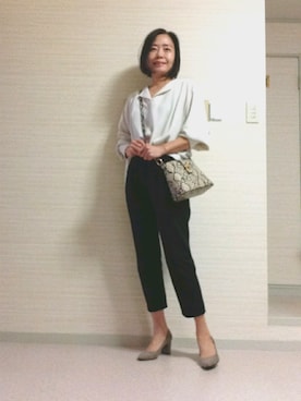 「STYLE DELI（スタイルデリ）のアイテム（パンツ）」を使った、tomoさん（レディース・155cm）の春コーディネート