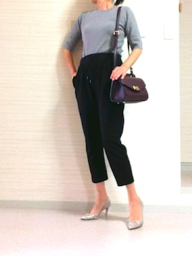 「STYLE DELI（スタイルデリ）のアイテム（パンツ）」を使った、tomoさん（レディース・155cm）の春コーディネート