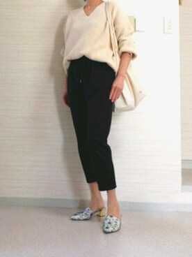 「STYLE DELI（スタイルデリ）のアイテム（パンツ）」を使った、tomoさん（レディース・155cm）の春コーディネート